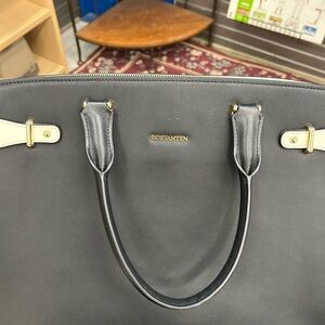 Bostanten Navy and Cream Laptop/Tote Bag